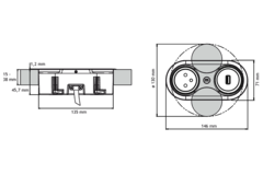 Eight zwart d-nl-l 1 stopcontact + 1 usb