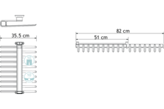 Uittrekbare broekenhouder (10) grijs