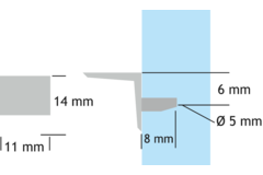 Schapdrager zamak vernikkeld 5mm