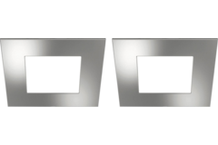 Hera set 2 x FQ-68 led 4W 24V 3000K RVS-look+ transfo led 15W