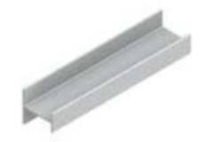 Horizontaal H-profiel PRH19-85 4m alu wit