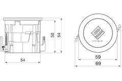 Evoline One usb a/c charger 5v 2.1a zwart + draaideksel