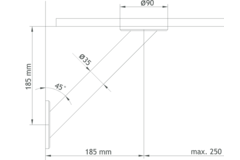 Barsteun korfu corpus h:170mm rvs