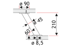 Barsteun bari d.45mm rvs