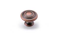 Knop Essa, H 25 mm, ø 32 mm, koperkleurig antiek