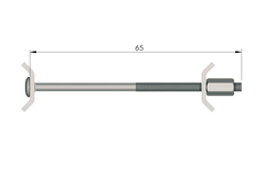Tablet verbinder - 65mm ijzer