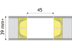 No-ha 2.0 slide schuifdeurgreep 38mm