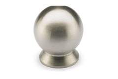 Knop Serbinum, H 28 mm, ø 25 mm, roestvrij staal geborsteld