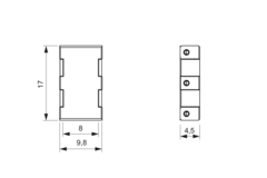 Linear connector COB/SMD 8mm 12/24v