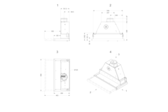 Novy telescopische dampkap 60 cm RVS knop