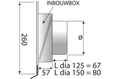 Paneir sigma uitblaasrooster  rvs/rvs d.125mm