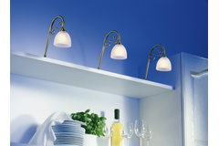 Alto set 3 x led zilver/wit glas 2,8W 12V 3000K + konvertor