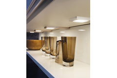 Streto Led zwart set 4x4w 4000K-12V + convertermet met schakelaar