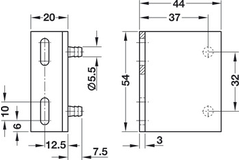 Rugwandverbinding 260.12 kunstof wit