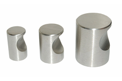 Cilindertop dia. 12mm h20mm RVS geborsteld