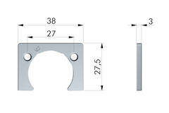 Adapter 3mm voor scharnier Kimana