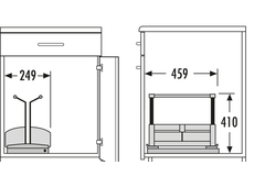 Hailo carry uitschuifbaar 395x245x459mm2 uitneemba 2 uitneembare manden