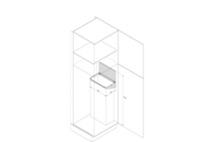 Hailo laundry houder voor vuilzak wit wandmontage