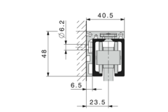 Hawa Junior 80/100 GP wandbevestigingprofiel 2500mm