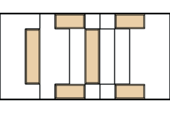 Os ladeindeling k 90 cm h 5,1 cm leigrijs