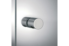 Paar knoppen met greep, voor 6/12 mm glas, B34 L25, chroom