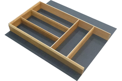 Modulo set bestekindeling eik + antslip zwart K60 473x524x50mm