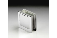 Klem wand/glas gelijk met de wand, voor 6/12 mm glas, B40 H40, chroom