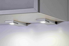 Set quadrat Led alu set 2 x 3W + schakelaar