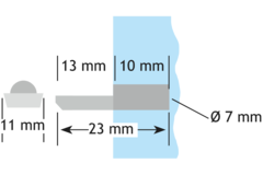 Schabdrager 953 vernikkeld 7mm