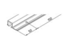 Looprail Hawa Clipo 26/36, alu geanodiseerd, te vijzen, 3500mm