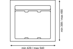 Ladeafvalsysteem 9xl line k.600mm h.277mm 1x 26l + 1 x 11 L oriongrijs