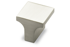 Knop Emo, L 25 mm, B 25 mm, H 23 mm, roestvrij staal finish geborsteld