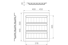 Basic kruidenlade k 50 cm wit 450 x 500 mm