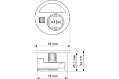 Evoline circle 80 b-f + usb ac zwart