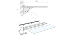 Mono teo led glastablet 900mm 4,8W 230V 4000K