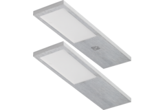 Streto Led alu set 2x4w 4000K-12V + convertermet S met schakelaar