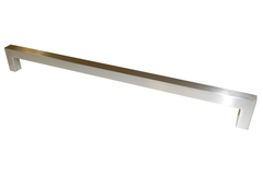 Greep rechthoekig zamak RVS look ba 140mm L 154mm