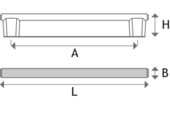 Greep riva-rama ba160 l177 zwart