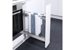 Vs sub slim uittrekmand + handdoekdrager chroombxh bxhxd 150x530x495mm
