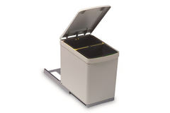 Linea 280 afvalemmer 2 x 7.5 L lichtgrijs