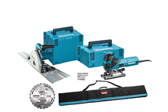 Makita meu029j combipack invalzaag + wipzaag sp6000j + 4351fctj + rail + systainer