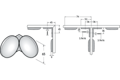 Pba 500-nylon wit winkelhaak bevestiging panelen