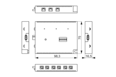 Mec Driver schakelmodule 12V - 3 groepen