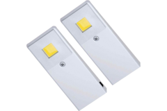 Set quadrat Led alu set 2 x 3W + schakelaar