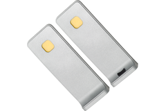 Set 2 Led reiled onderbouw 3W 3000K RVS look touch 10w met dimmertransfo