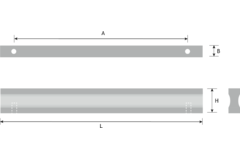 Profielgreep ba960 984x23mm walnoot