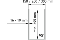 Kader zijdelingse bevestiging dsa2 571mm 20kgSoftc SoftClose