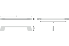 Greep natuRAL zamak zwart mat ba 128mm l153mm