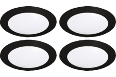 Hera set 4 x FR-68 led 4W 24V 3000K zwart+ transfo led 15