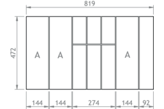 Fit bestekinzet V1 90 zwart